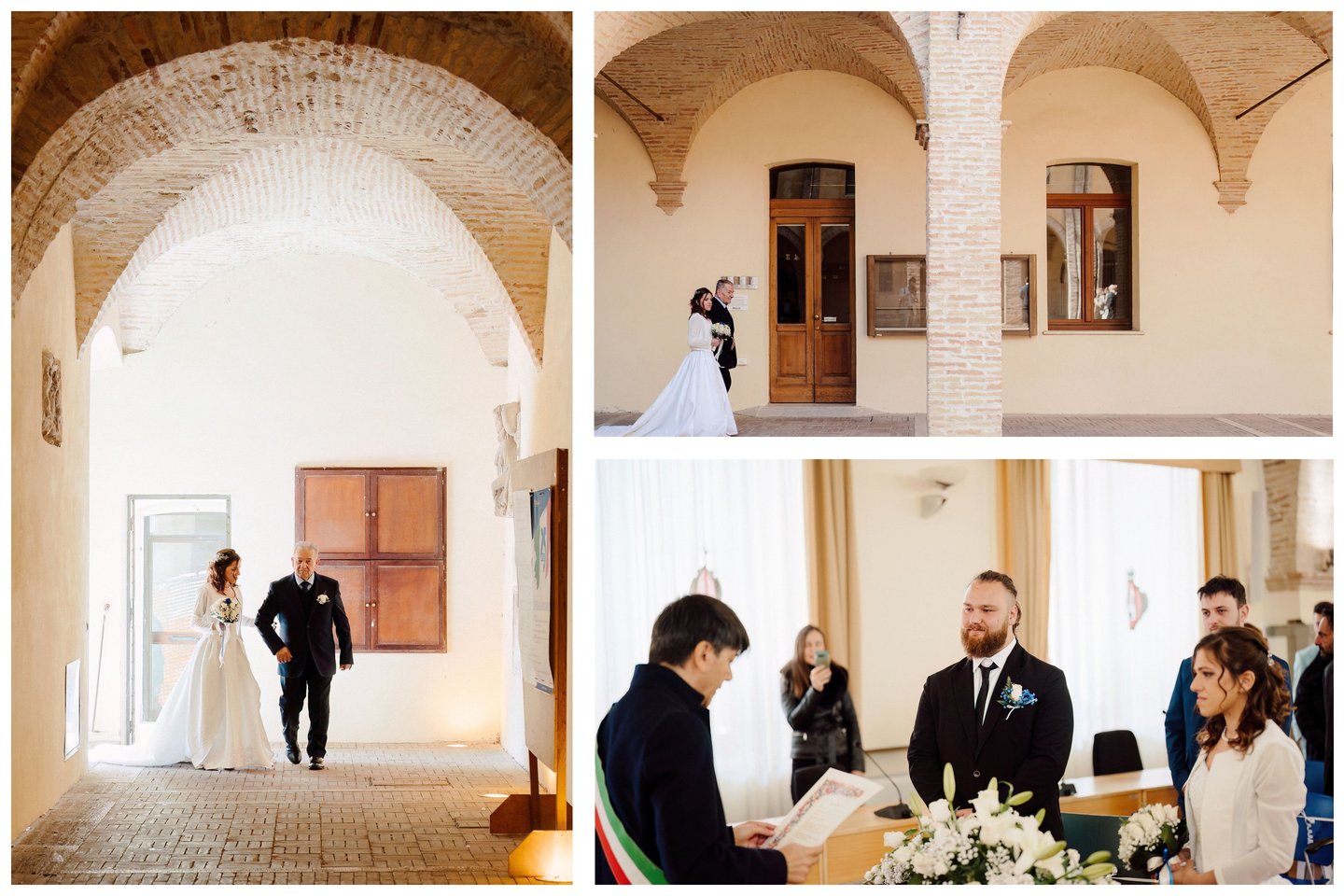 Ingresso della sposa alla sala comunale