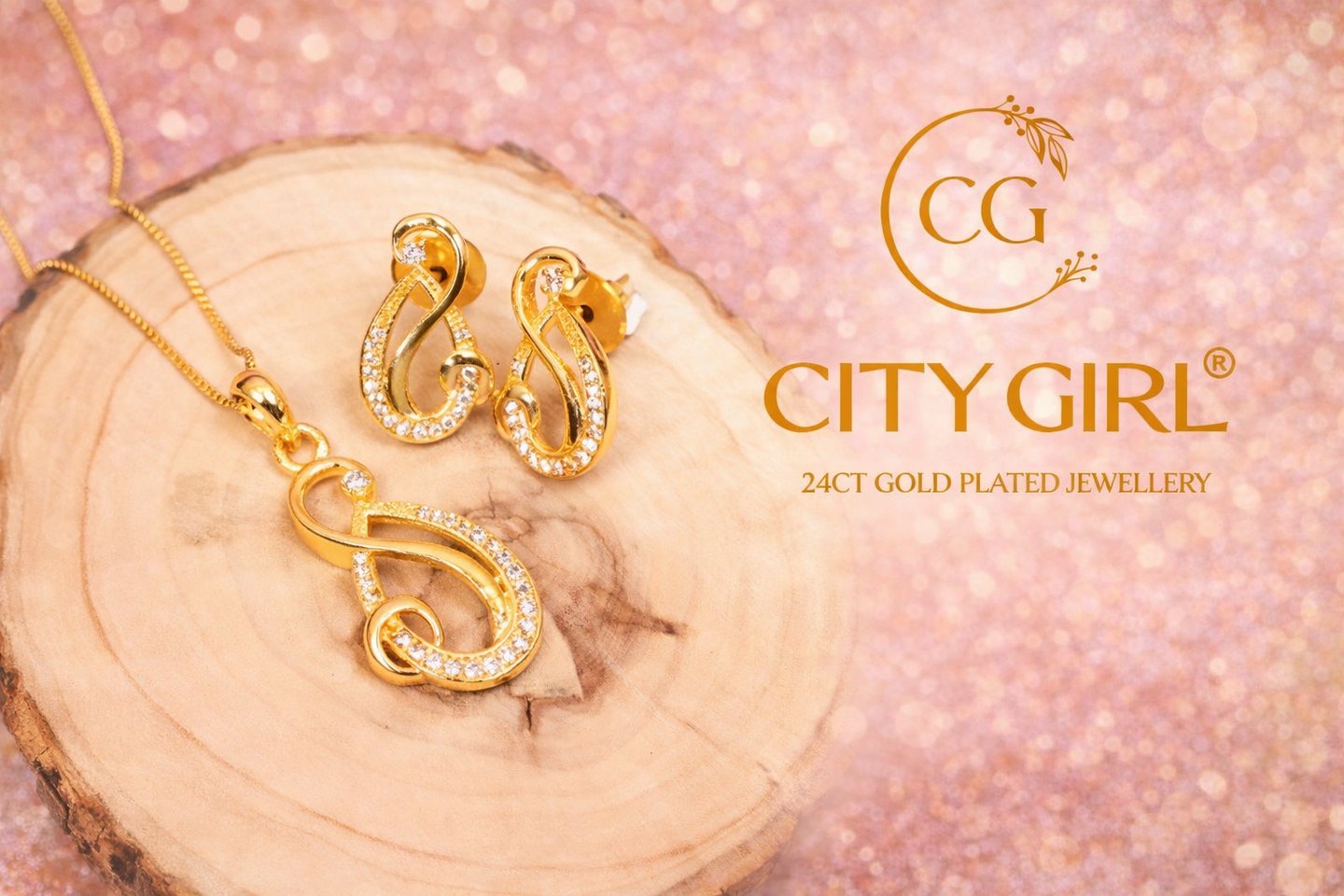 18K gold-plated daily wear bangle set — lightweight everyday necklace for women, City Girl Jewellery