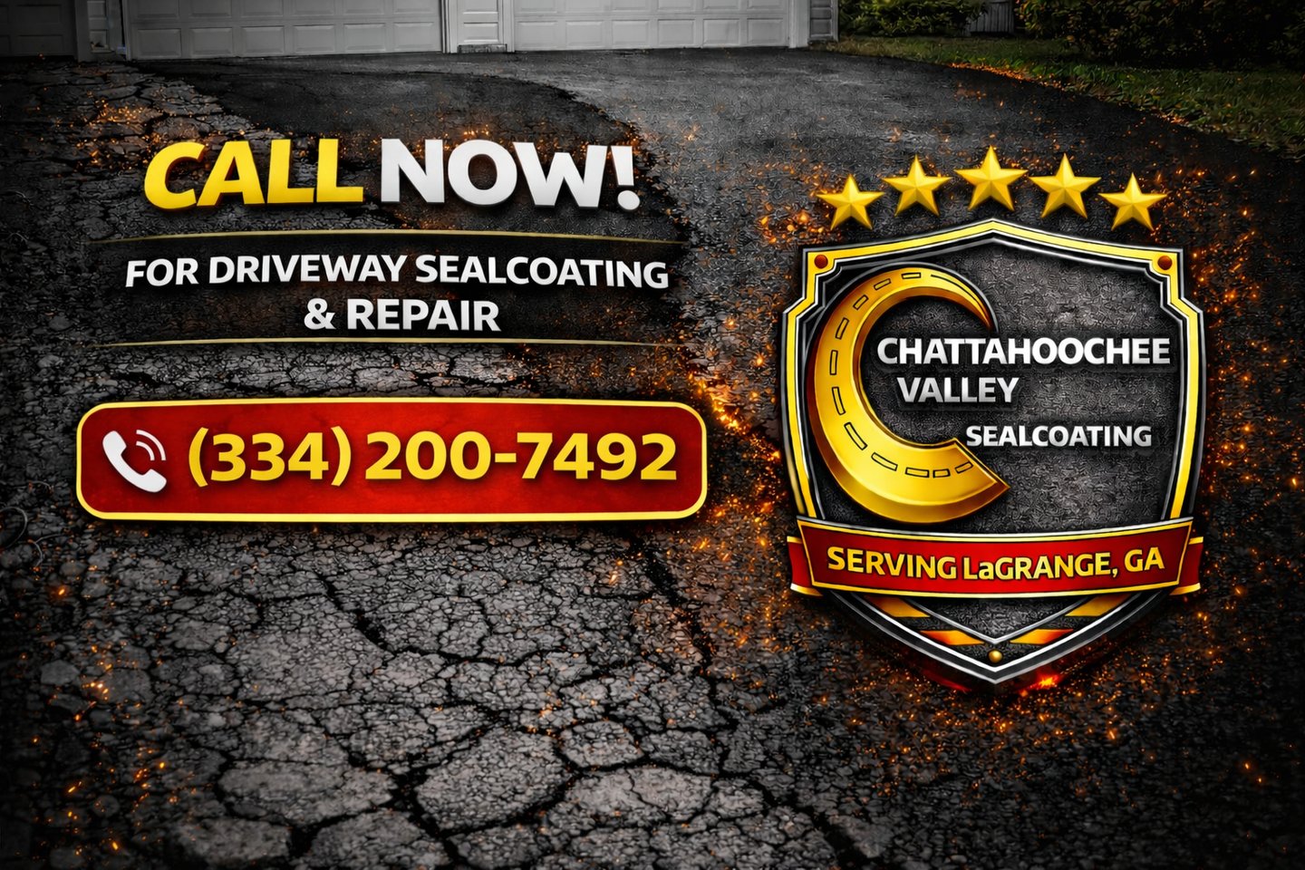 Call Now for Driveway Sealcoating & Repair in LaGrange, GA | (334) 200-7492