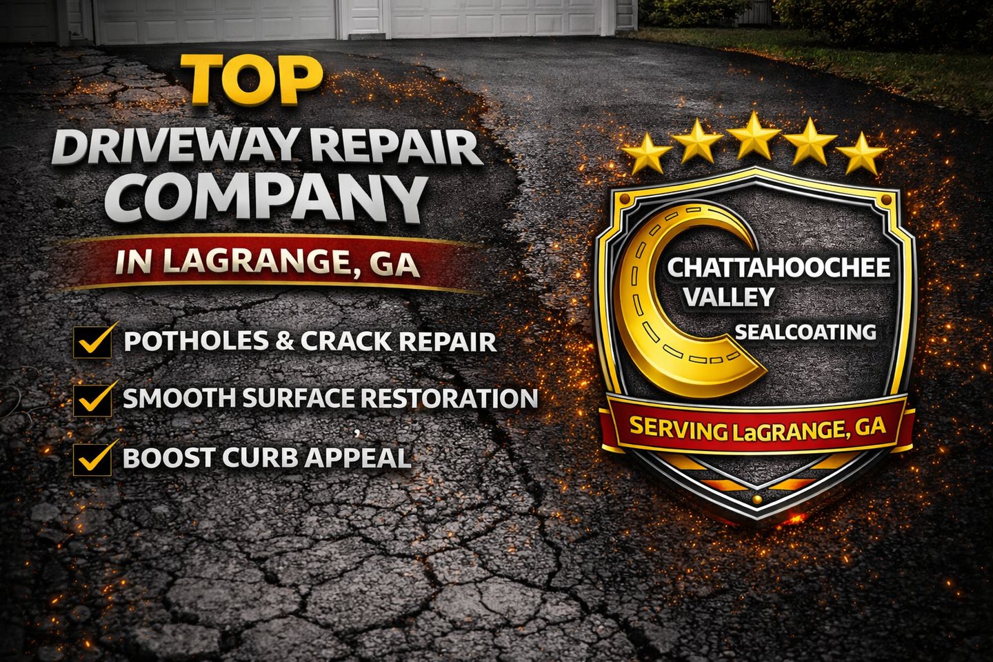 Top Driveway Repair Company in LaGrange, GA | Crack Sealing, Pothole Repair & Asphalt Restoration