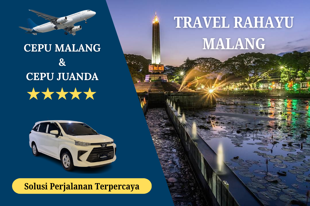 Layanan executive Travel Rahayu Malang rute Cepu ke Malang & Cepu ke Juanda pakai mobil avanza putih