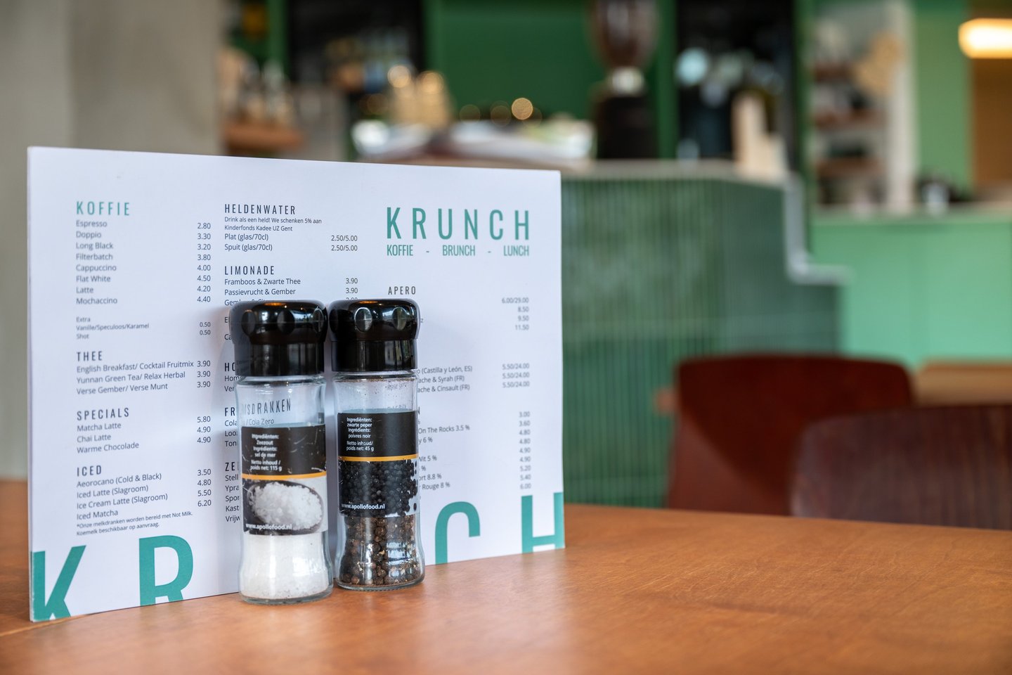 De menukaart van Krunch in Gent