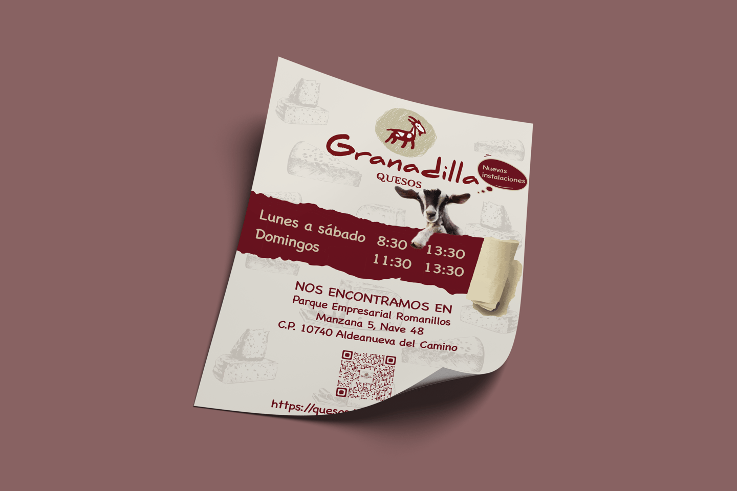 Granadilla Salsa Carbonera goat cheese sauce packaging with nutritional facts and branding.