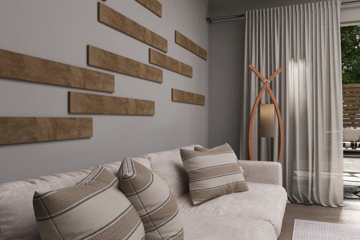 Pilkos natūralaus audinio užuolaidos