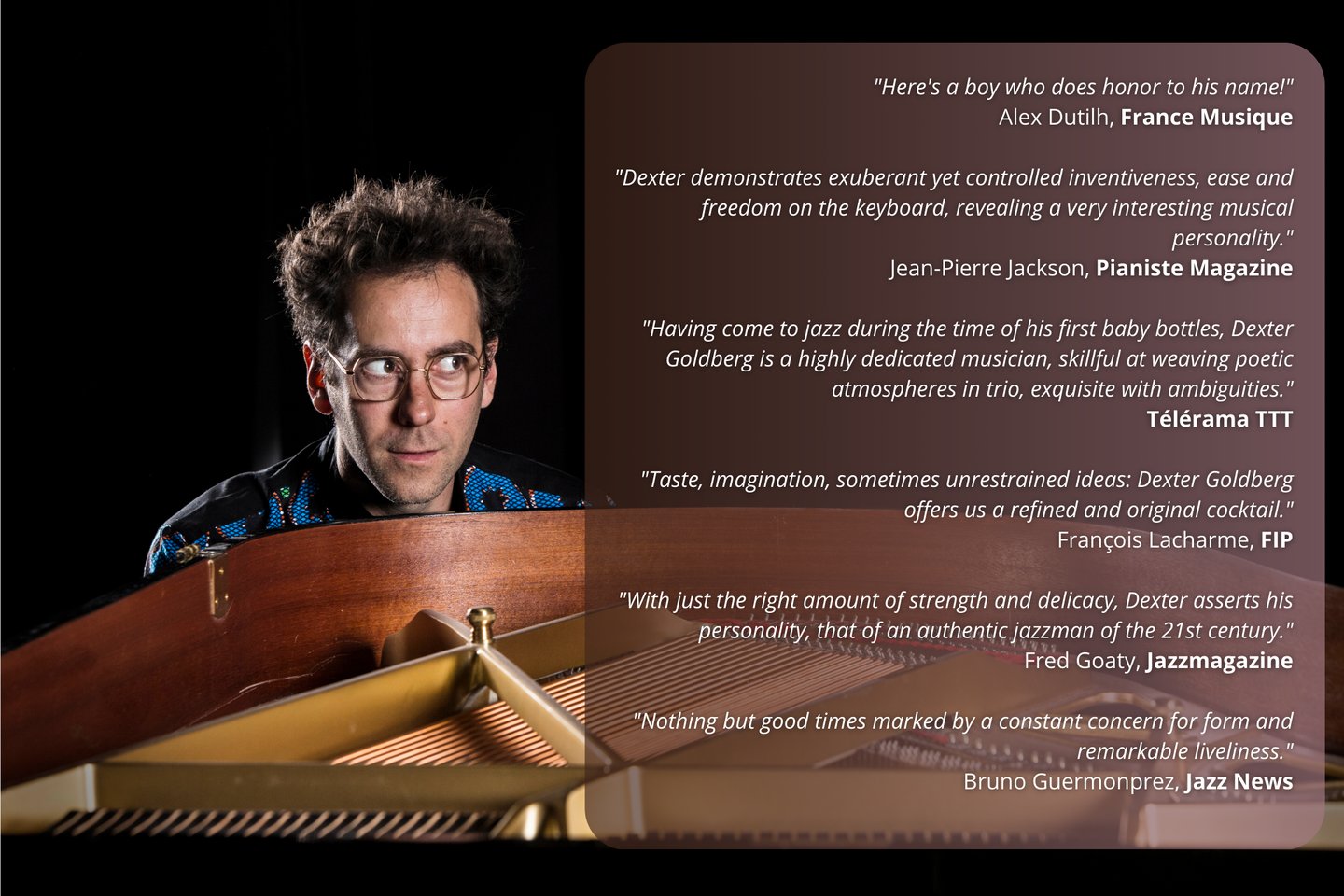 piano player dexter goldberg caliboudja pianist trio