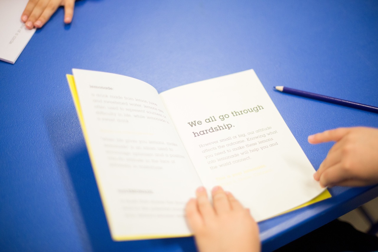 A spread from the workbook myLemonade.