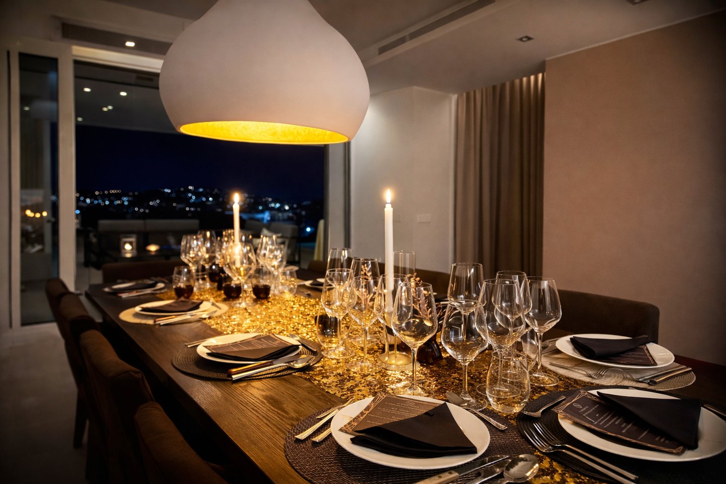 cena privada en villa en Marbella