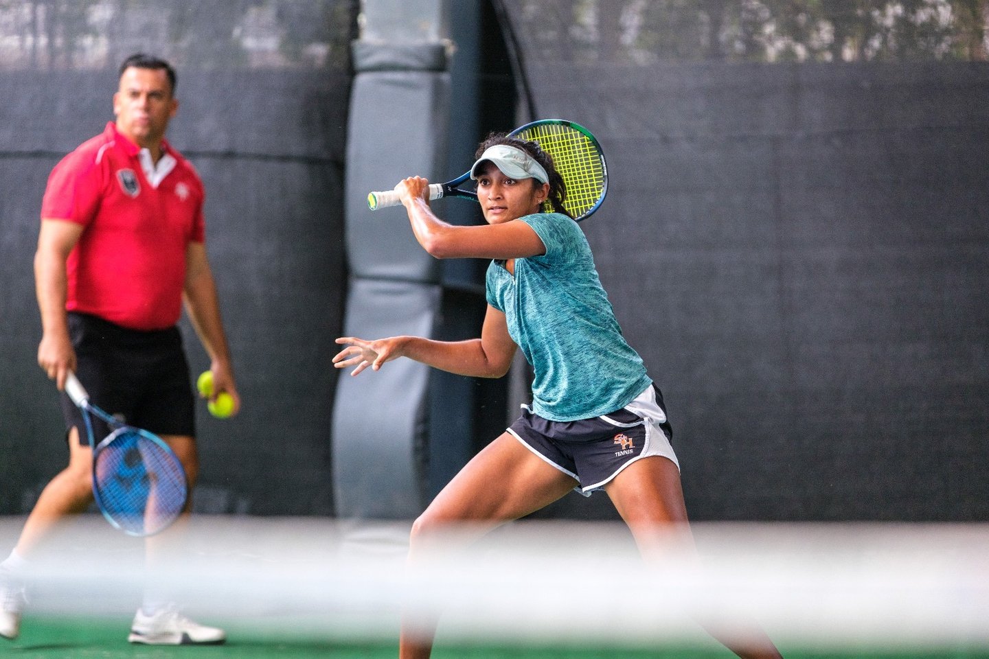 WTA professional player working with Cesar Performance Coach