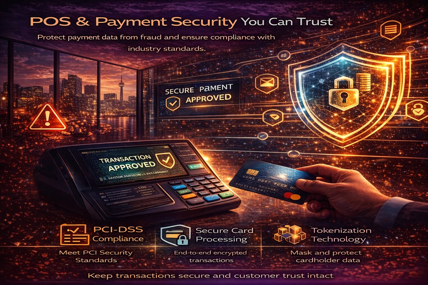 secure POS payment system protecting financial transactions