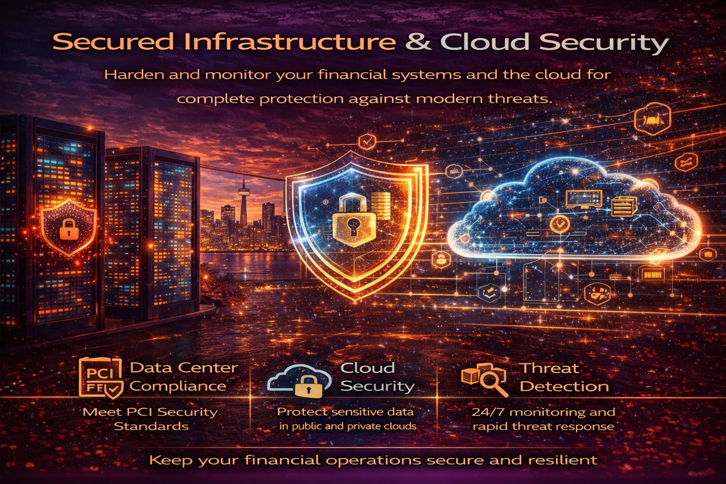 financial cloud and infrastructure security with data center protection by CrawlTech