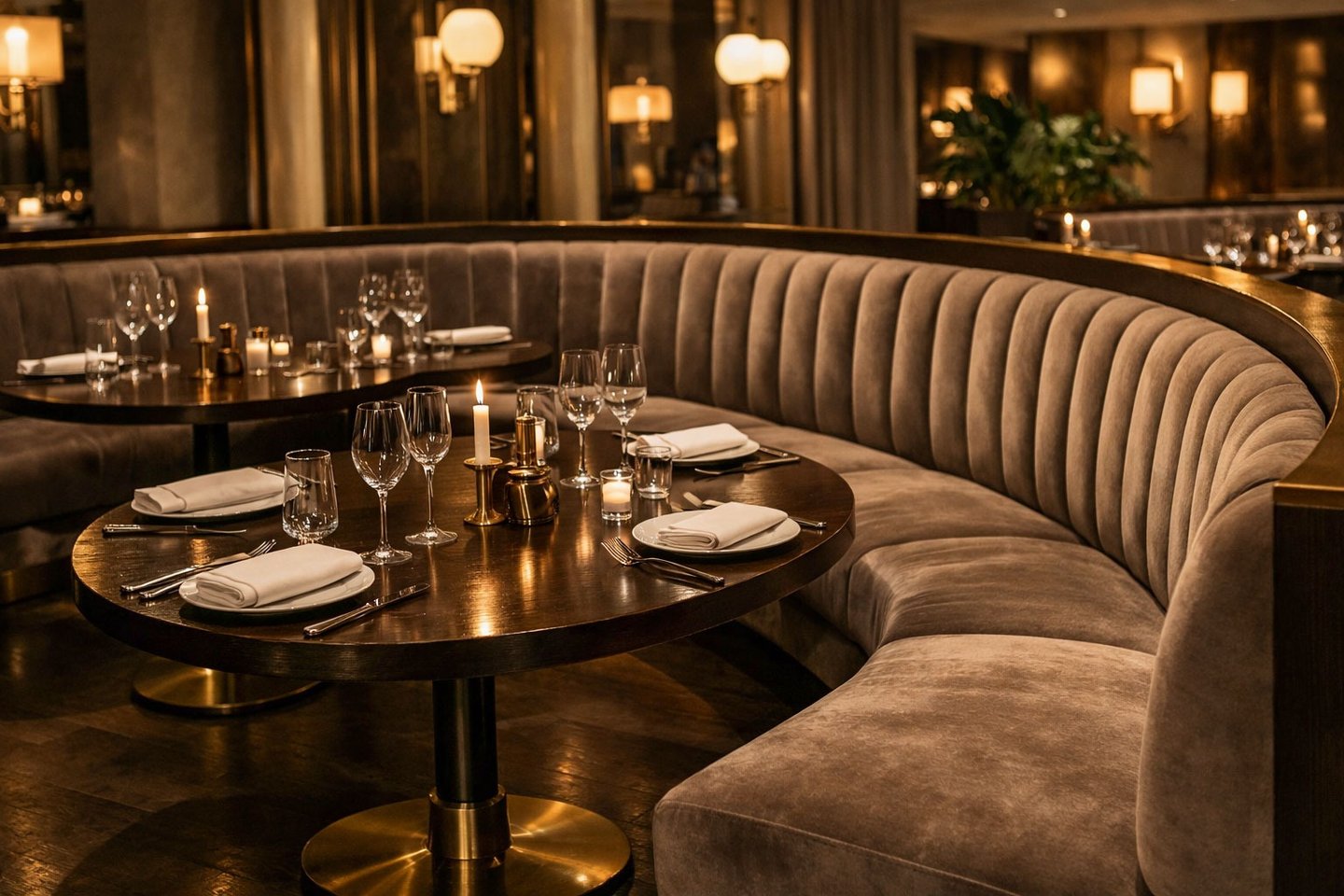 Custom banquette design consultation and material selection