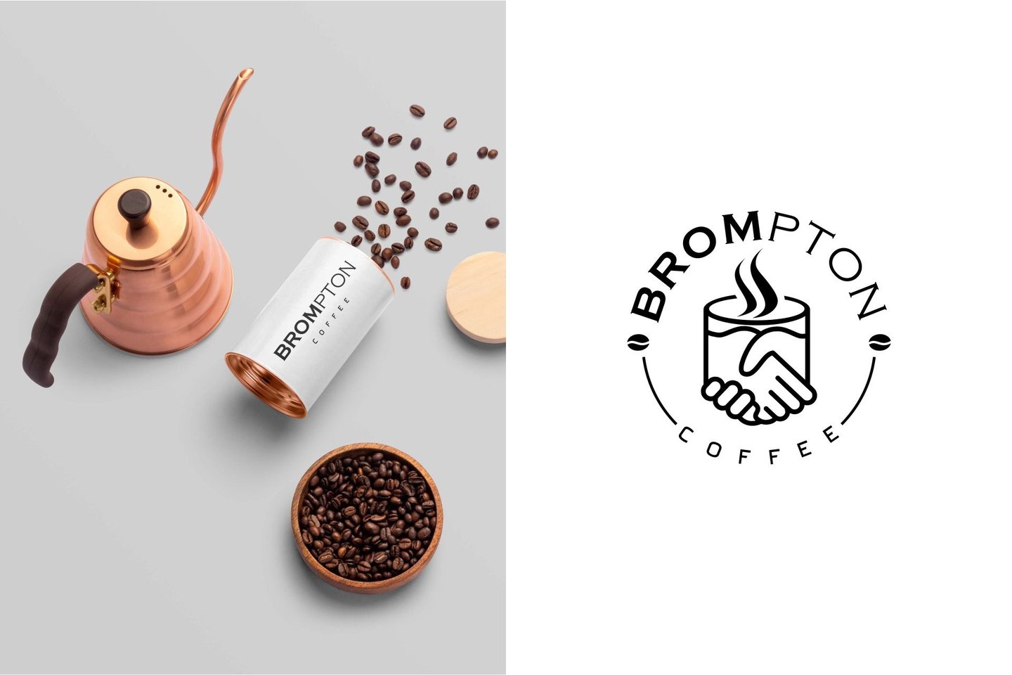 brompton logo, brompton coffe logosu, brompton cafe logosu