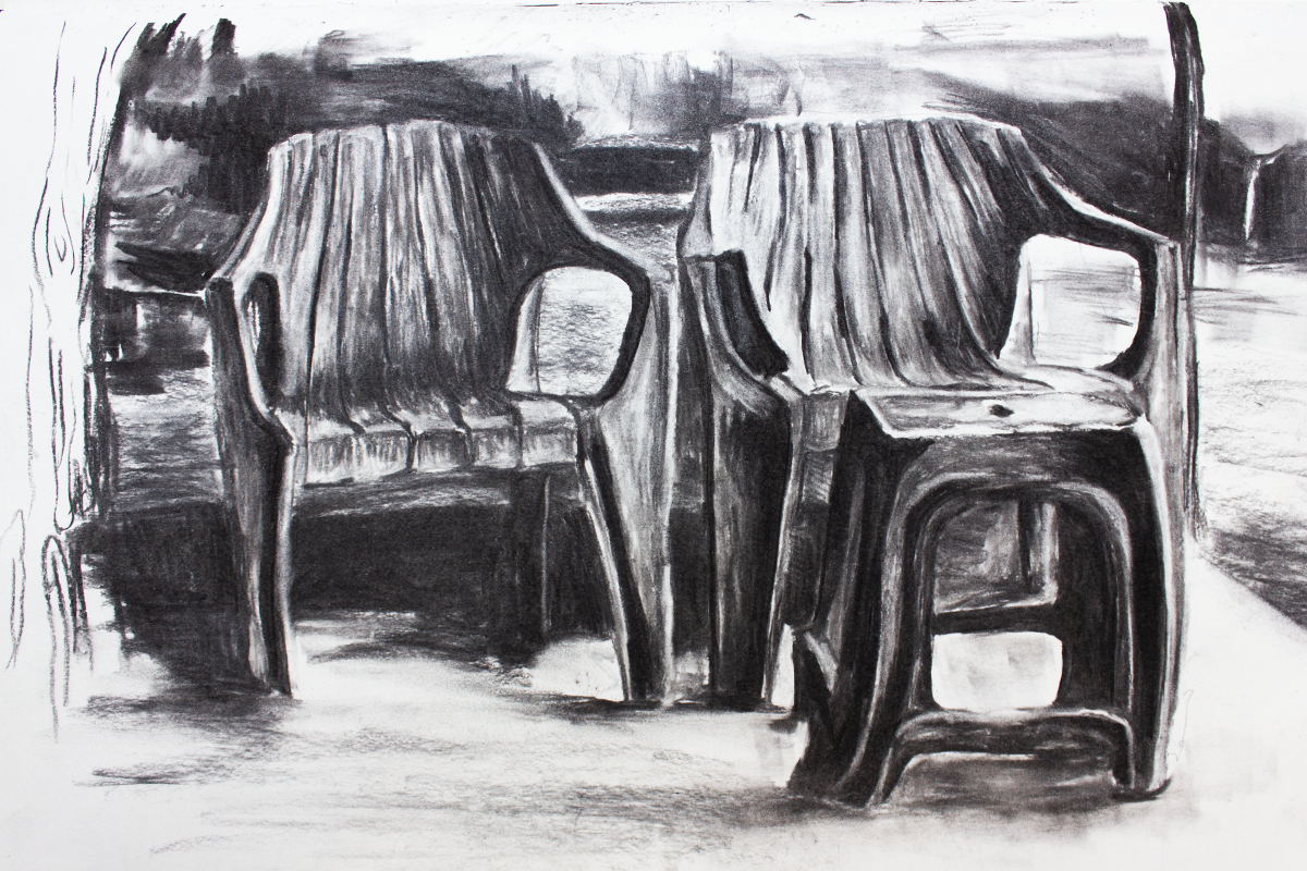 Plastic Chairs on Patio