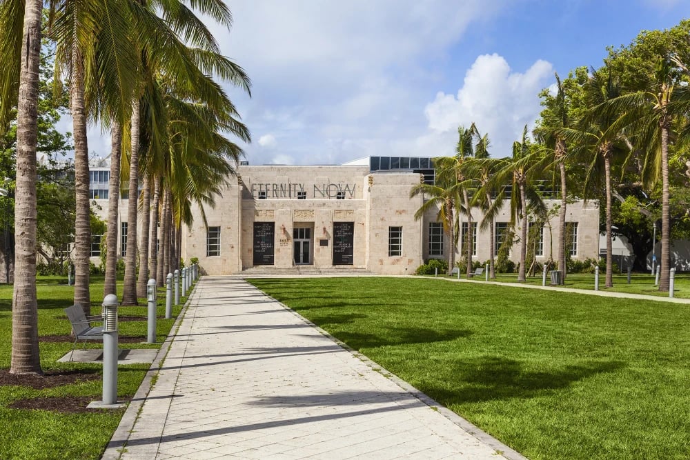 The Bass museum Miami Beach exterior blending original 1930s Art Deco building