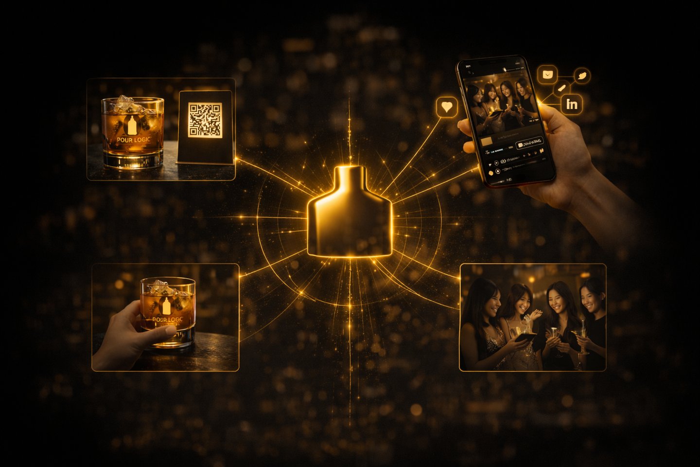 hospitality engagement graphic showing connected phone interaction