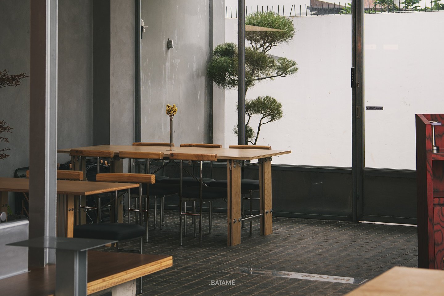 interior area with brutalism design at odd Batam