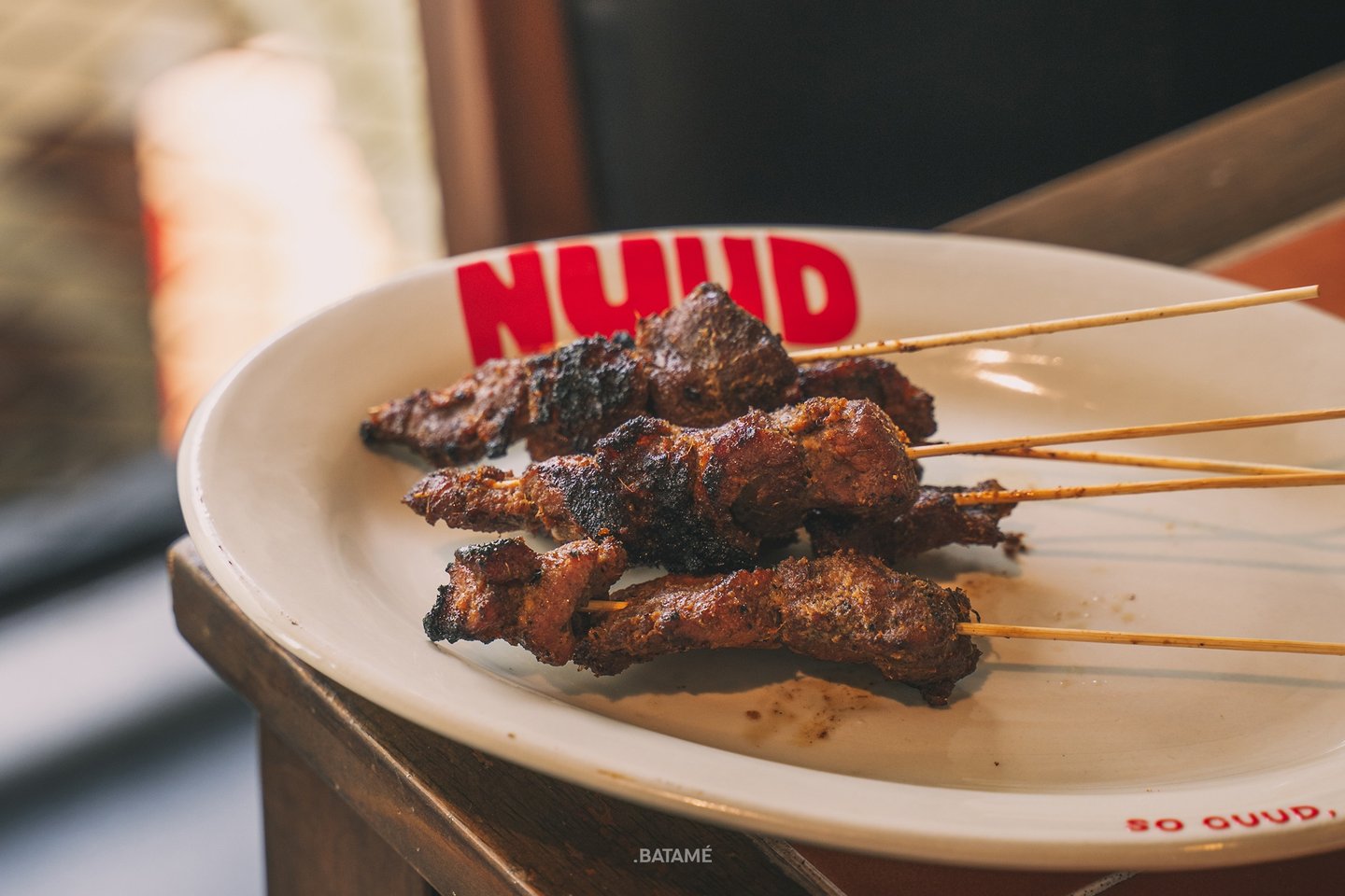 5 grilled pork skewers or sate babi at NUUD Batam