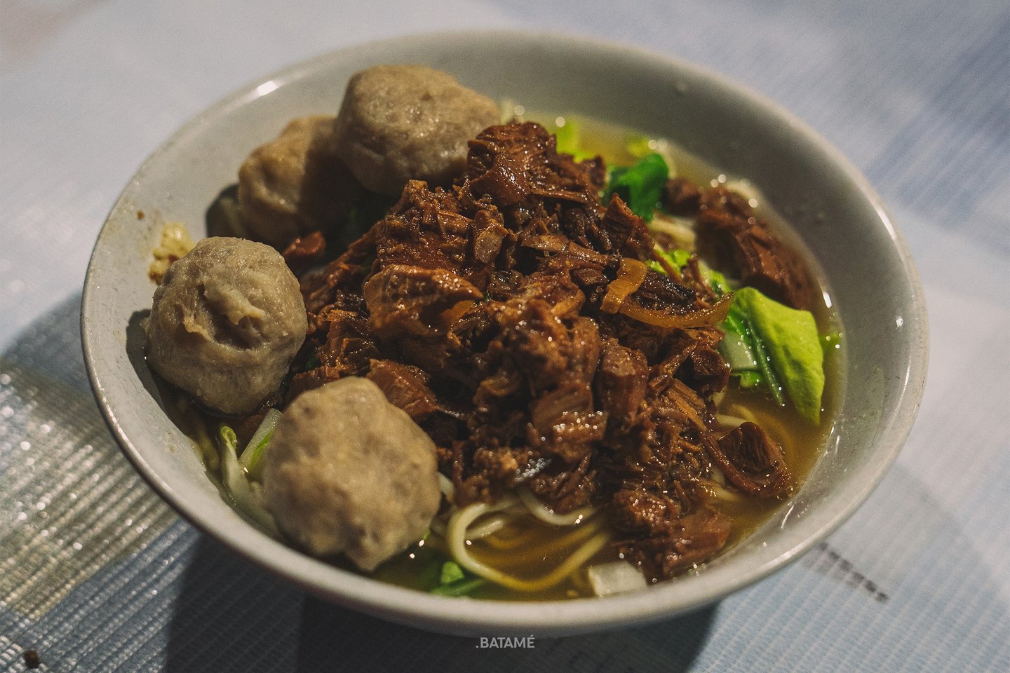 a Bowl of Mie Ayam Bakso at Langgeng Mie Ayam Bakso Batam
