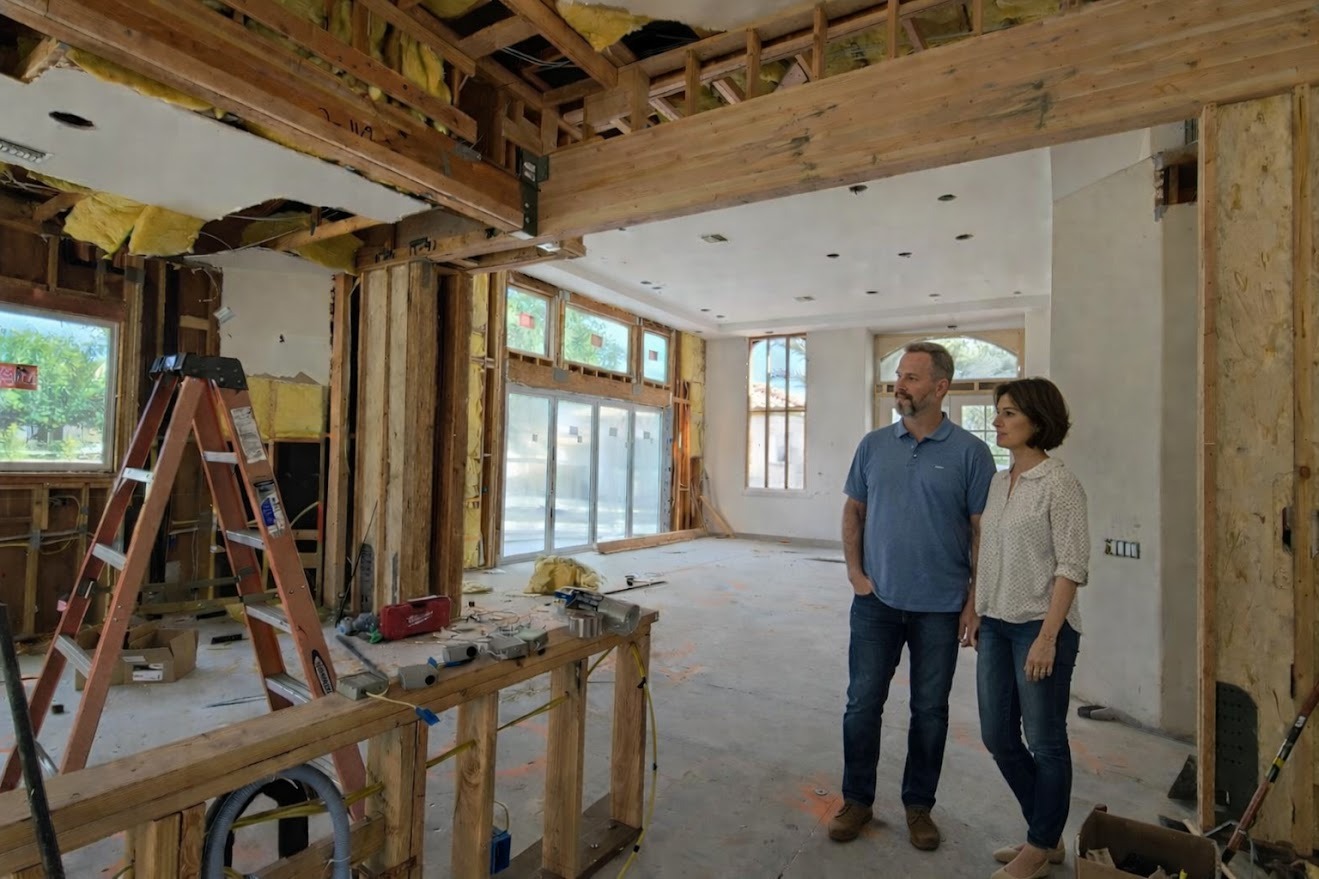 Couple in their construction