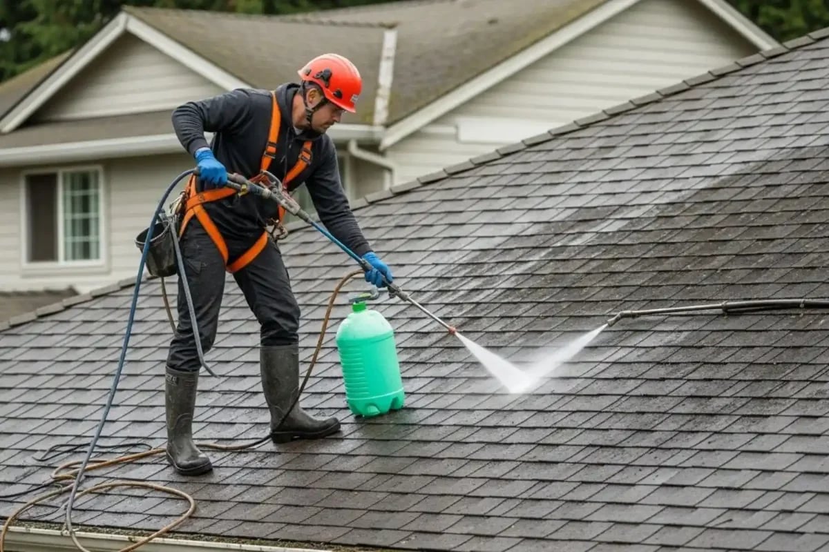 Gutter cleaning service in Lakeland Florida that cleans roofs