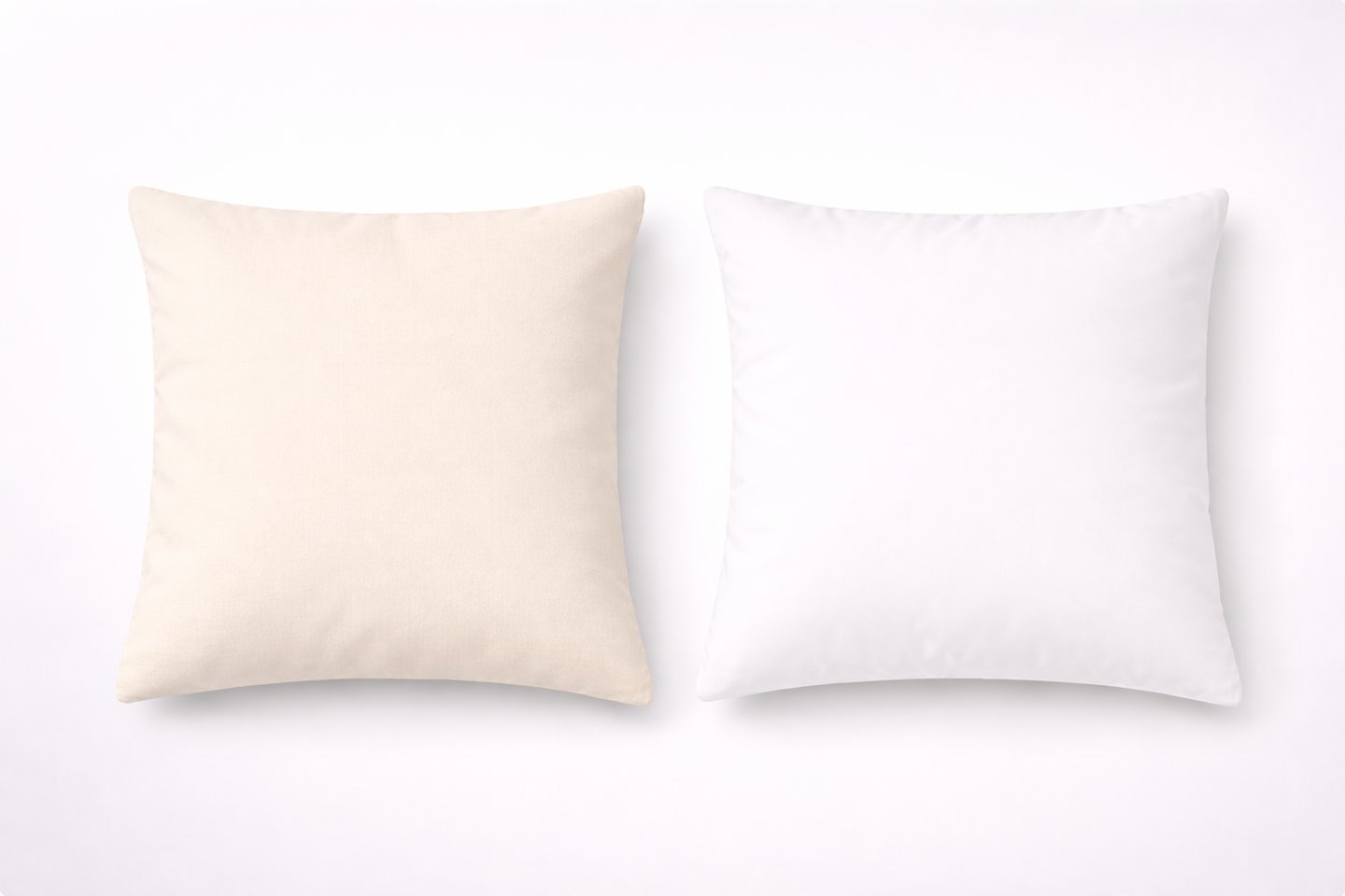 Kissen Creme/Weiß - individuell gestaltbar aus Polyester