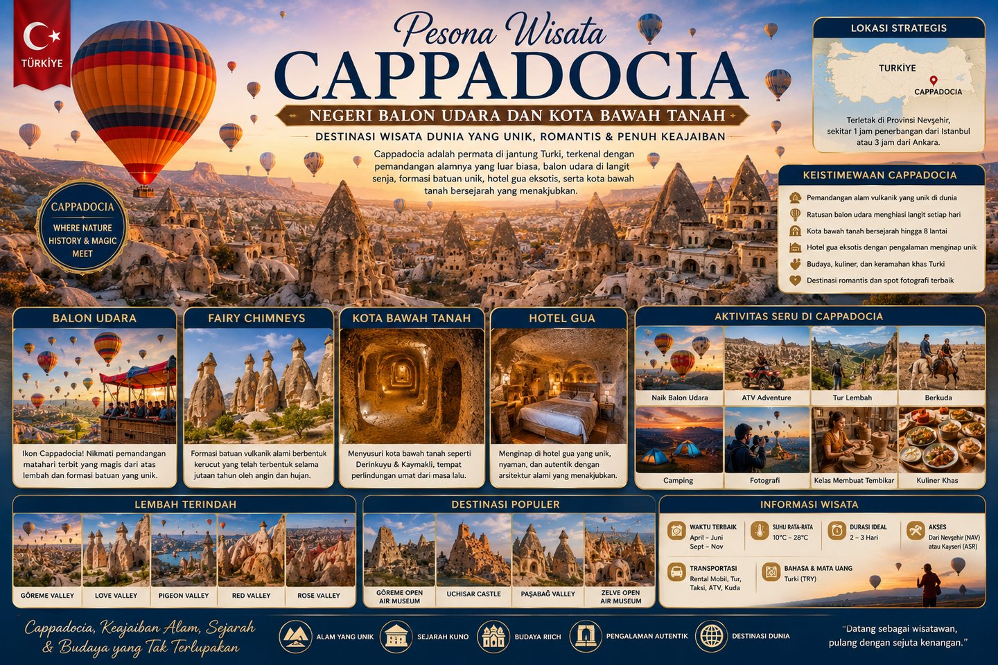 Pesona alam dan petualangan Cappadocia