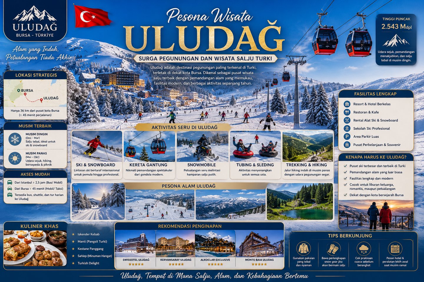 Uludag: Surga Pegunungan dan Wisata Salju Turki