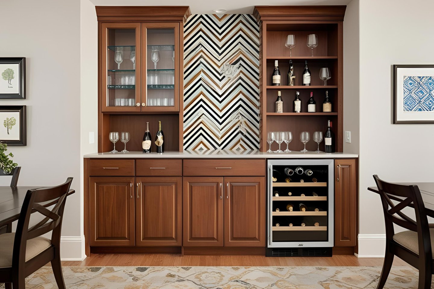 Stylish Mini Bar Designs for Living and Dining Rooms