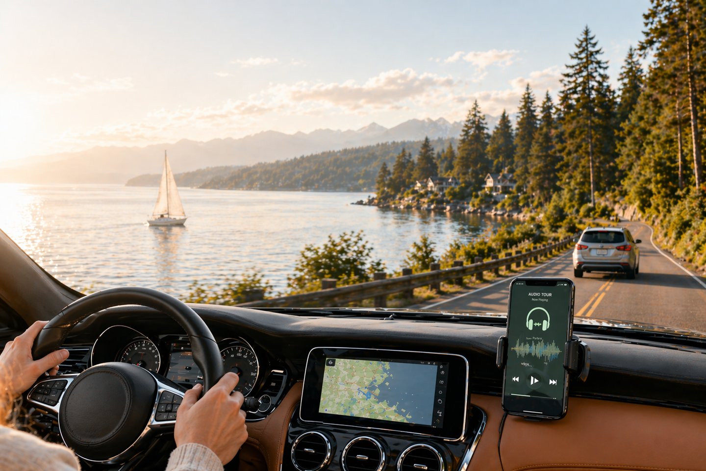 Self-driving Bainbridge Island audio tours 