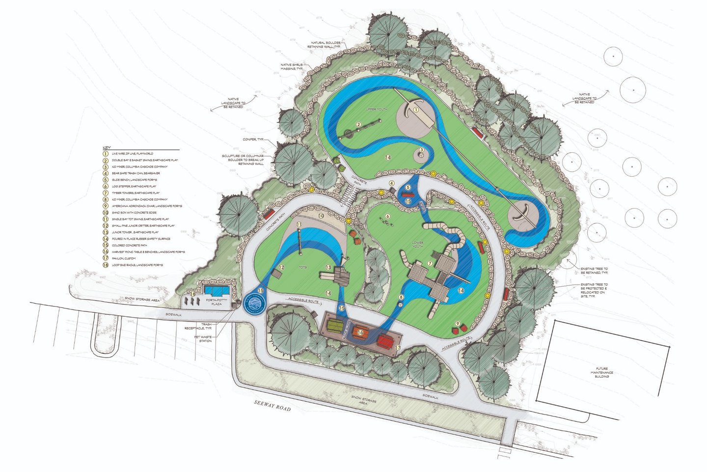 a plan for a playground park
