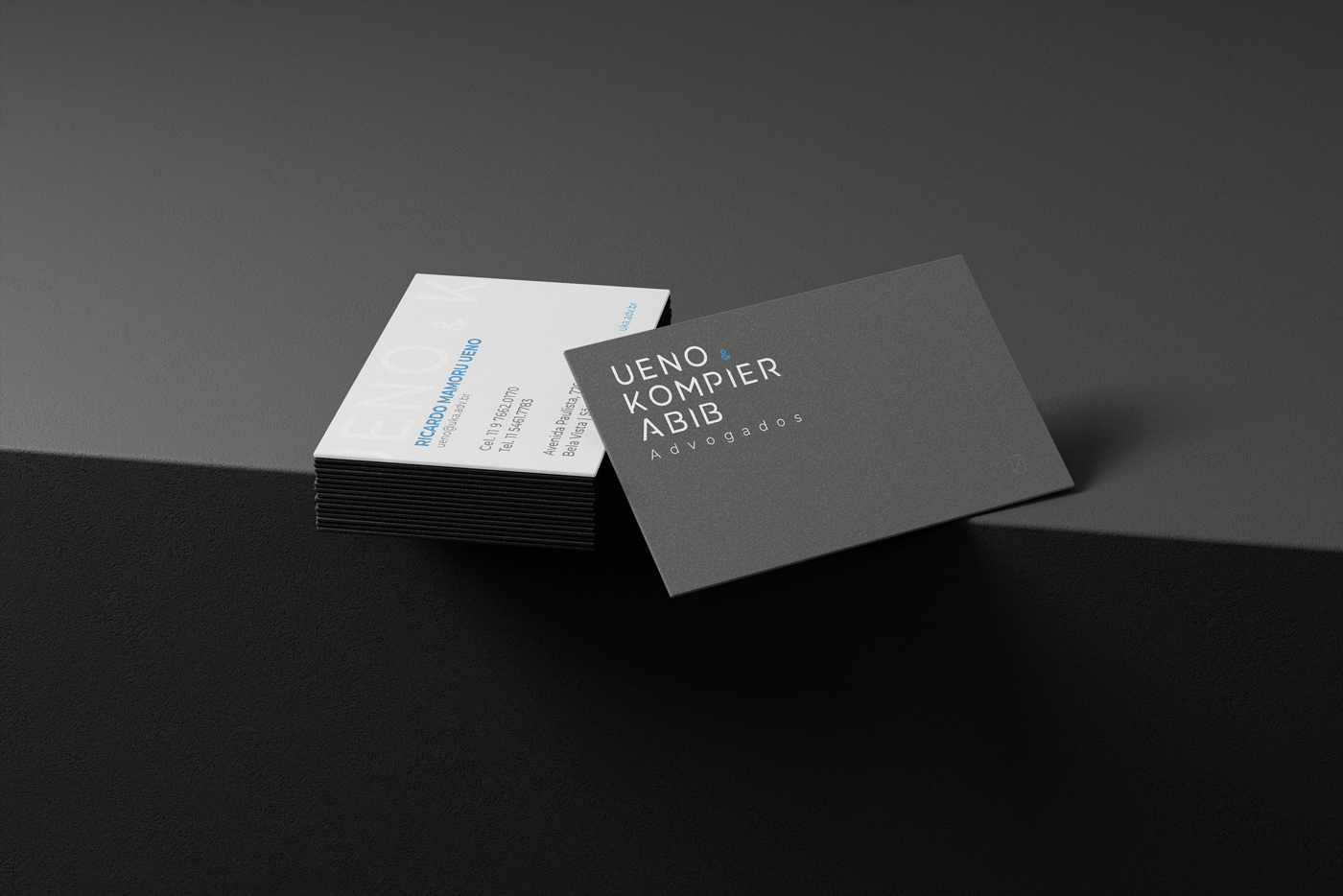 Projeto Ueno & Kompier Abib – Projeto de Identidade Visual feito pelo Estúdio Criativo Voluca