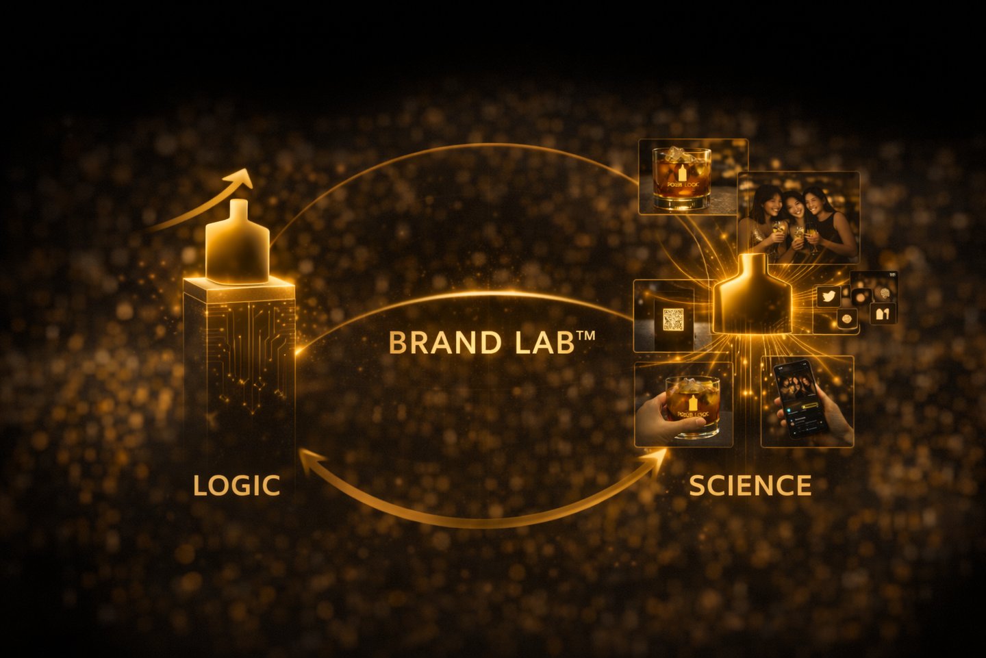 brand lab logic and science loop showing system flow