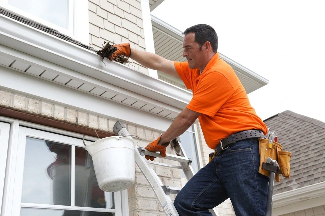 Deep gutter cleaning service in Lakeland, Florida