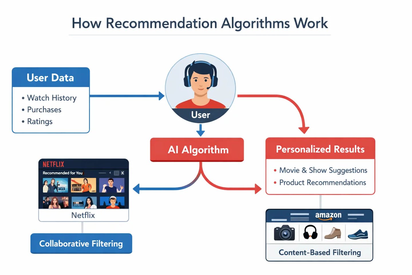 How Recommendation Systems Work (Netflix & Amazon Style)