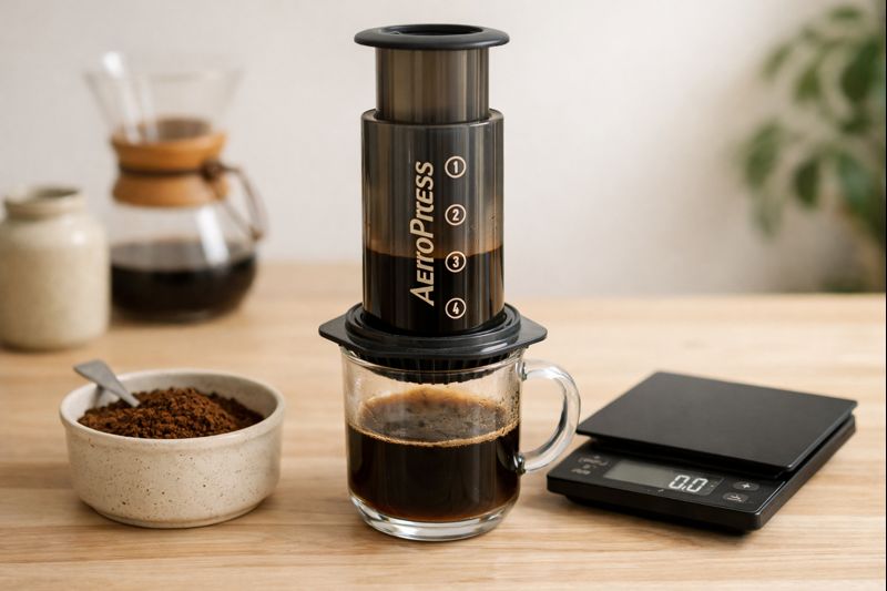 aeropress método manual de extração de café