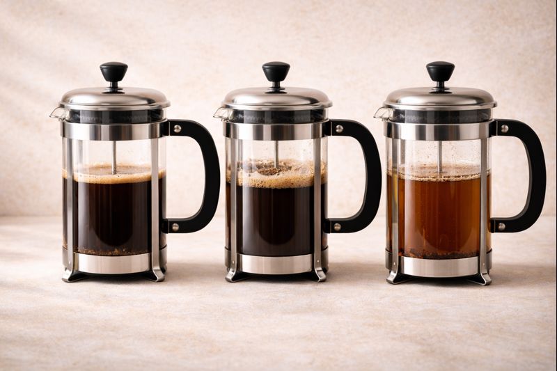 Variações de preparação na prensa francesa método tradicional, James Hoffmann e cold brew