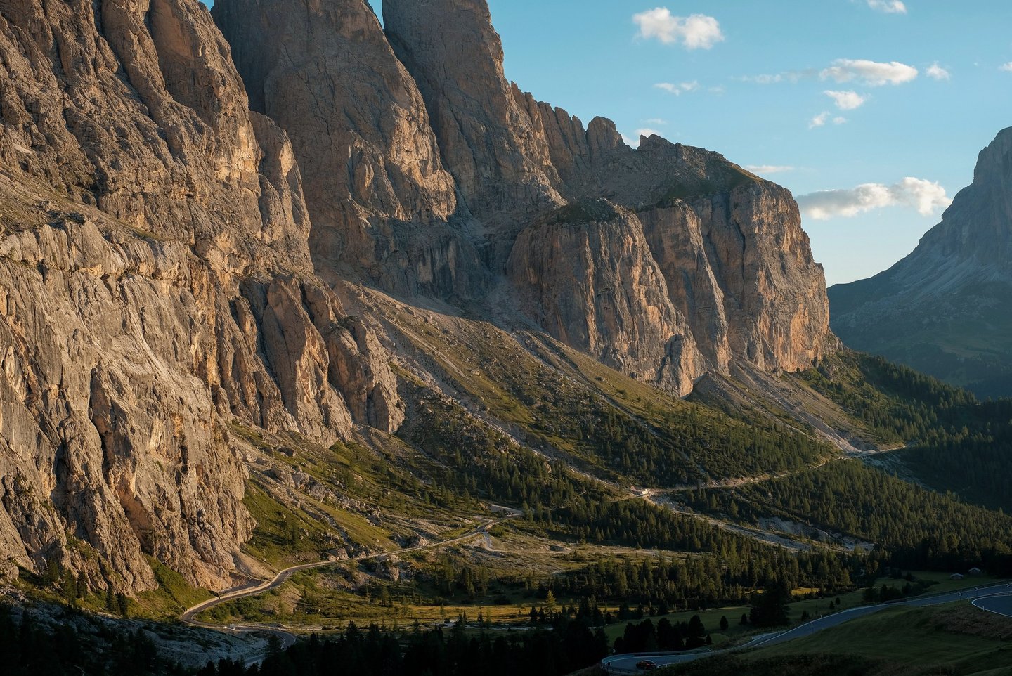 Fin de journée au col Gardena