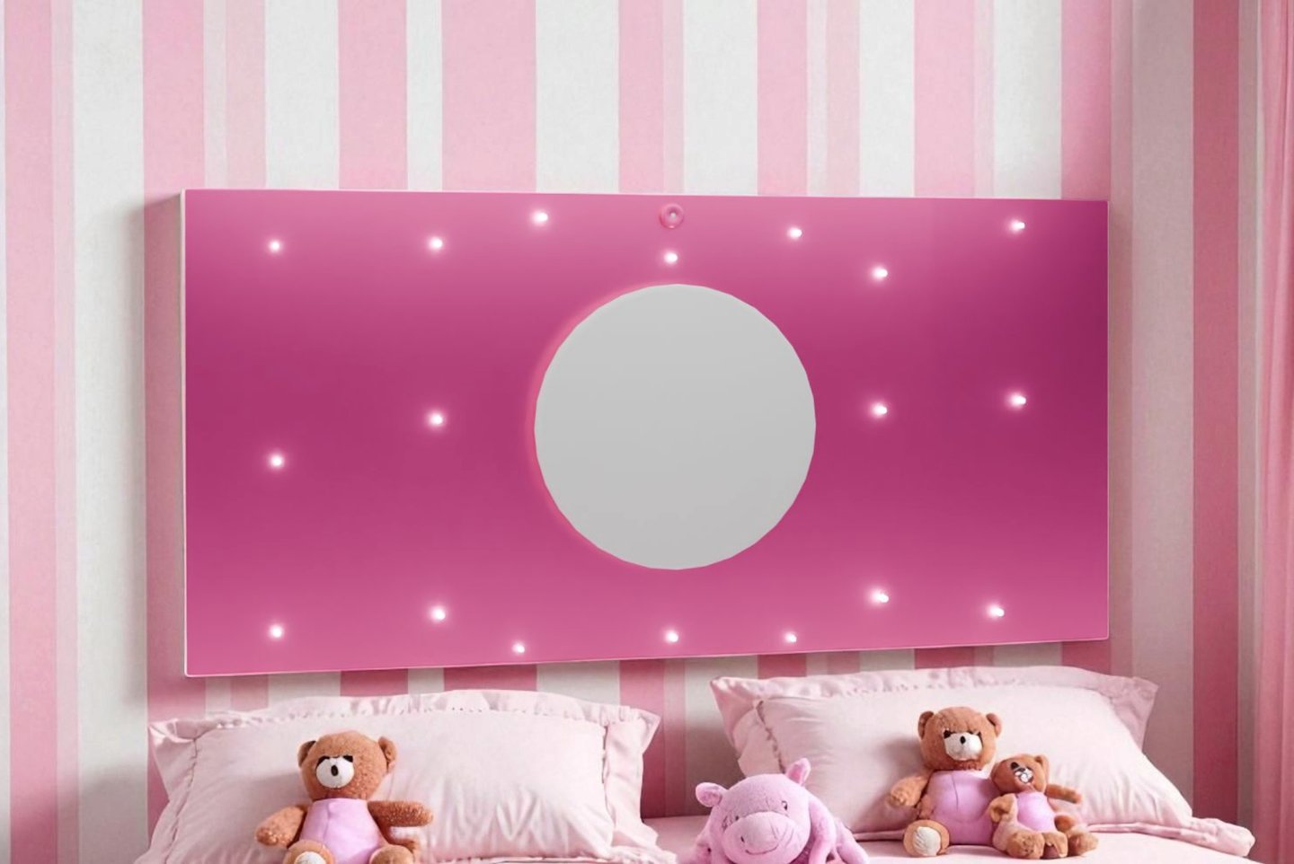 Pink Ecoray light in a kids’ room