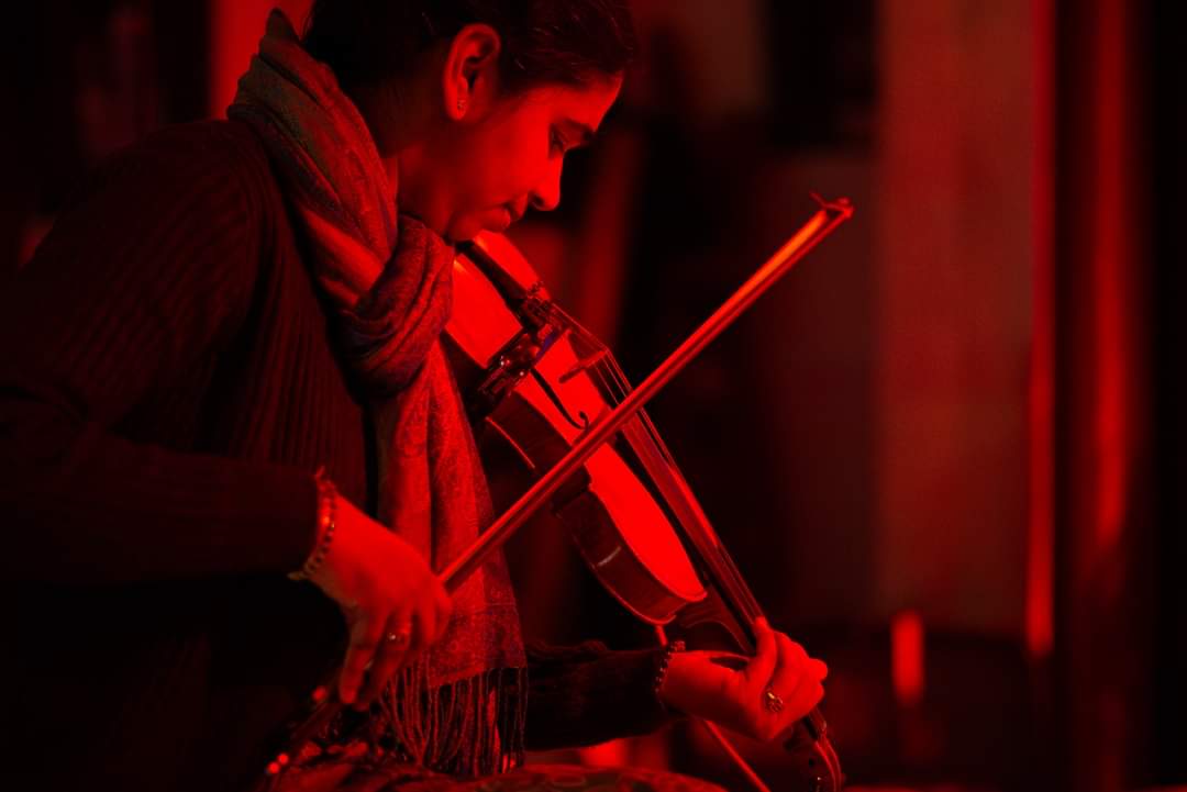 A picture of Srividya Venkat performing