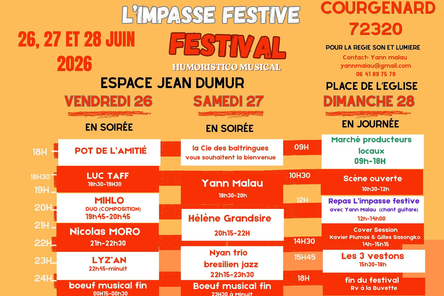 Affiche Festival L&rsquo;Impasse festive