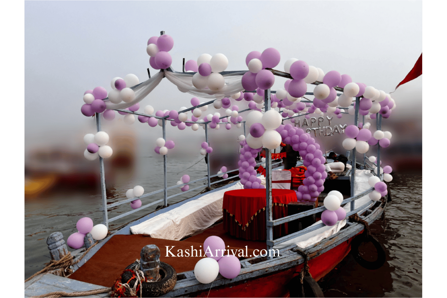 Standard Decorated Canopy (Light) Motor Boat for Elegant Celebration