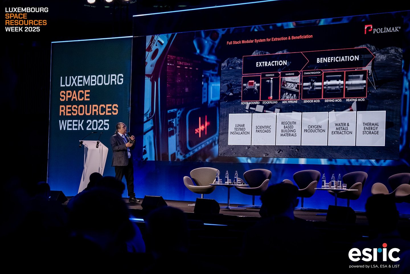 Süleyman Salihler at Luxembourg Space Resources Week 2025 presents Lunar Regolith Mining Systems