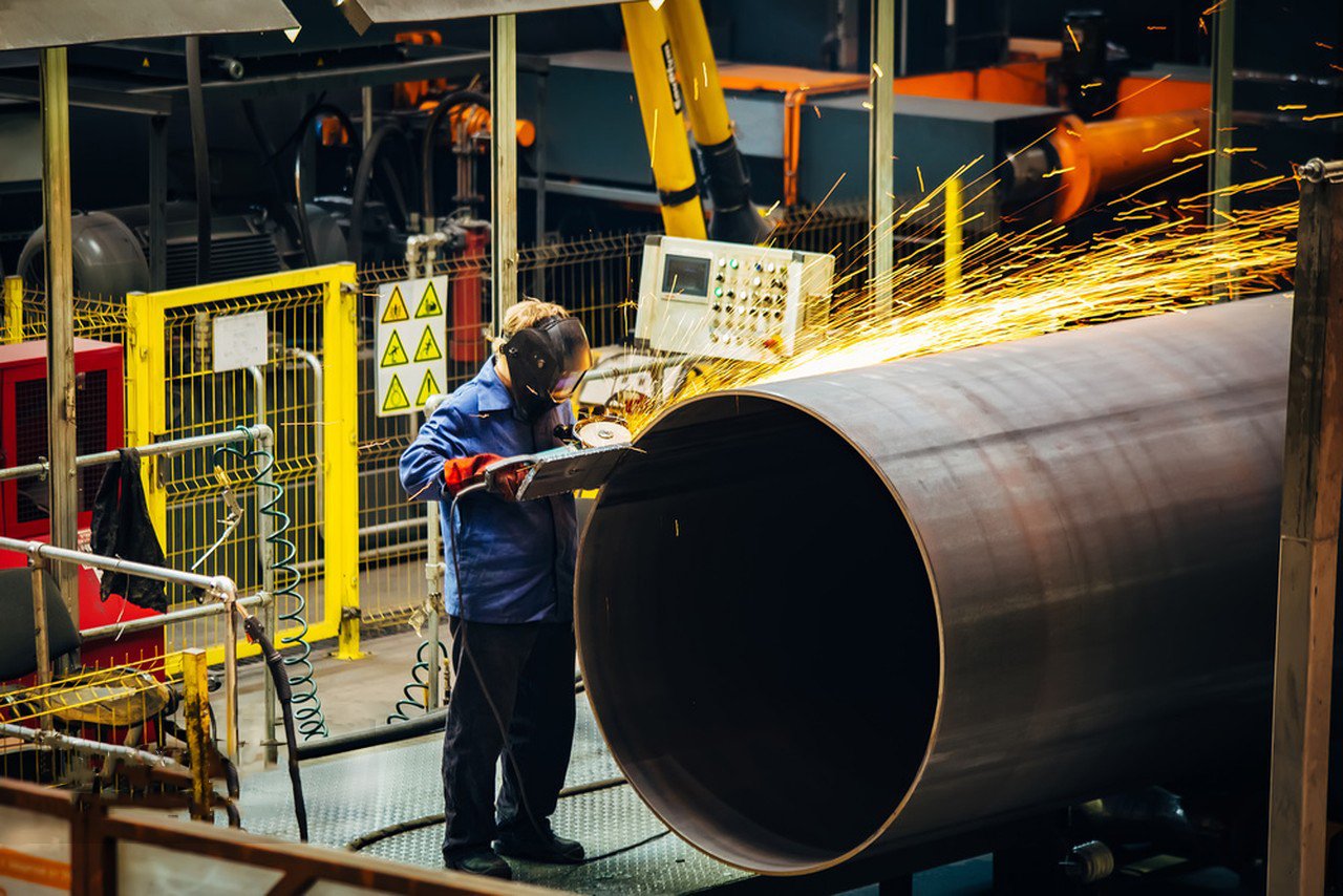a man in a blue jacket and a man in a blue jacket