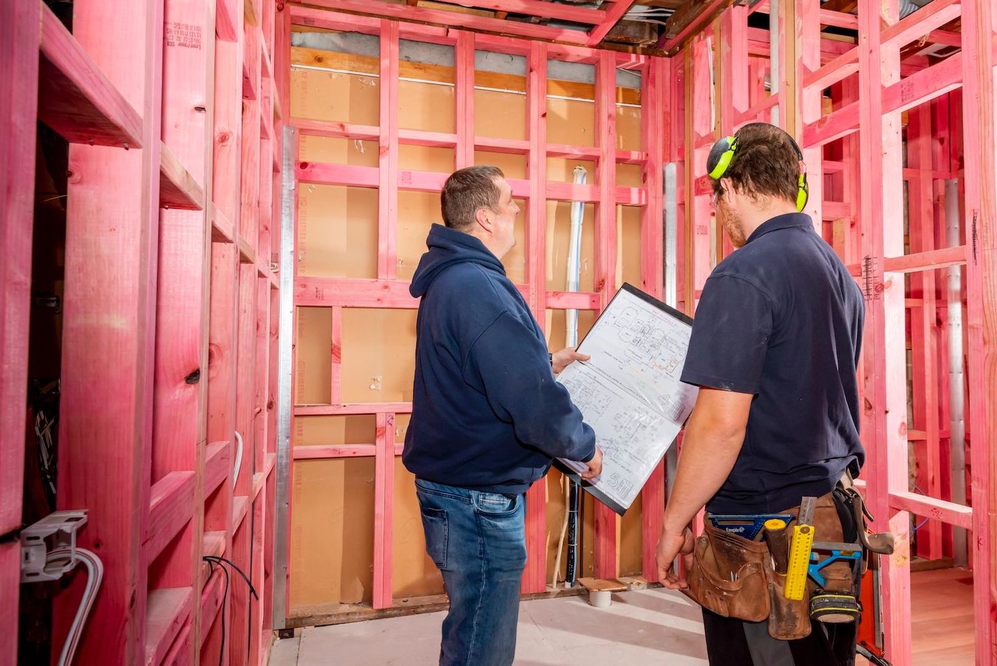 project manager with builder