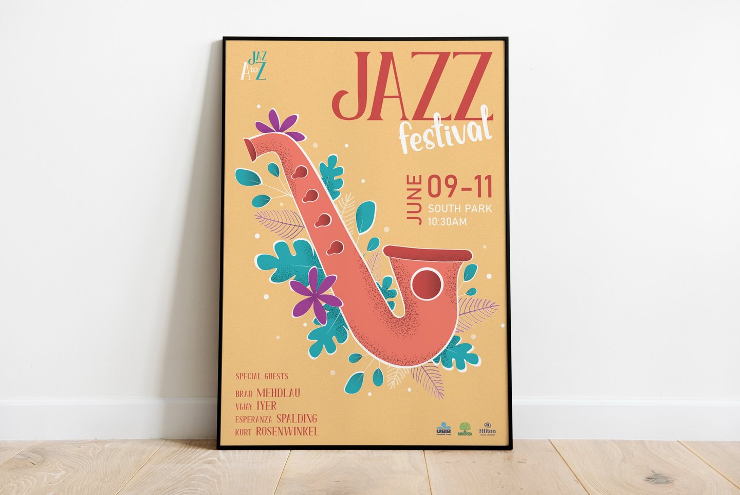 Graphic design services of a poster for Jazz festival