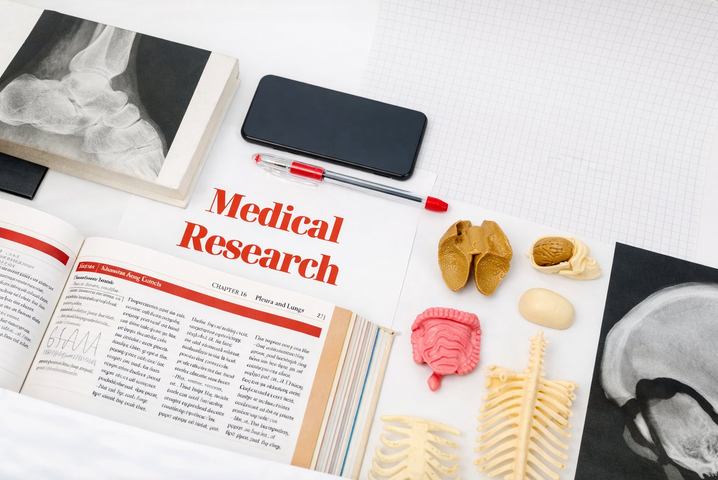 Medical research information and text book.