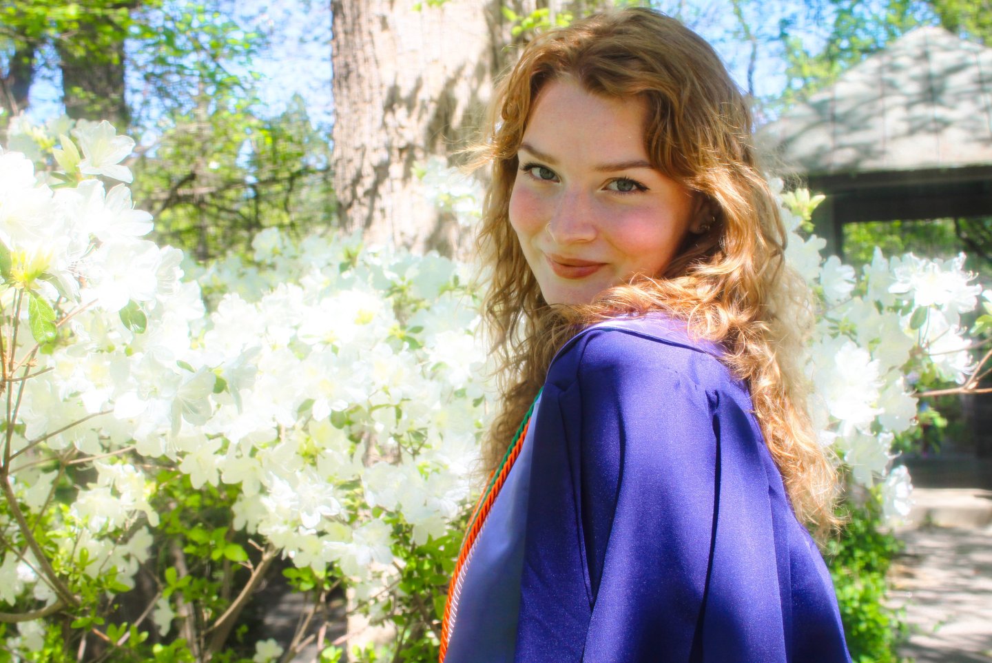dreamy 2026 senior portrait of mary washington graduate at maymont park, rva