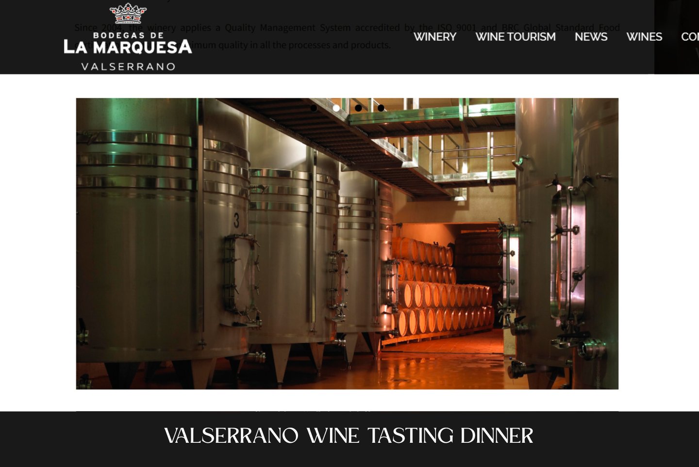 Valserrano Wine Tasting Dinner