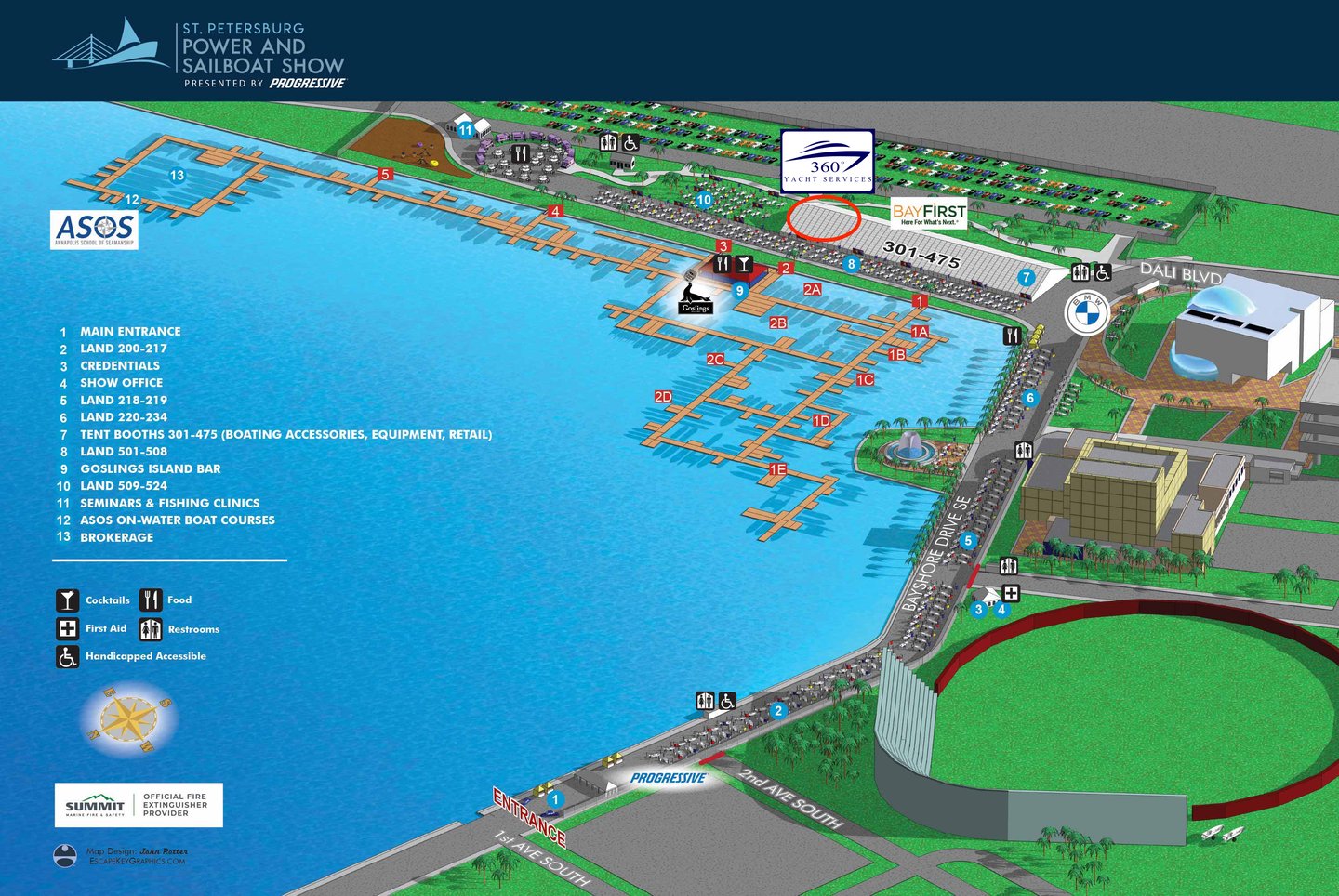St Petersburg boat show map
