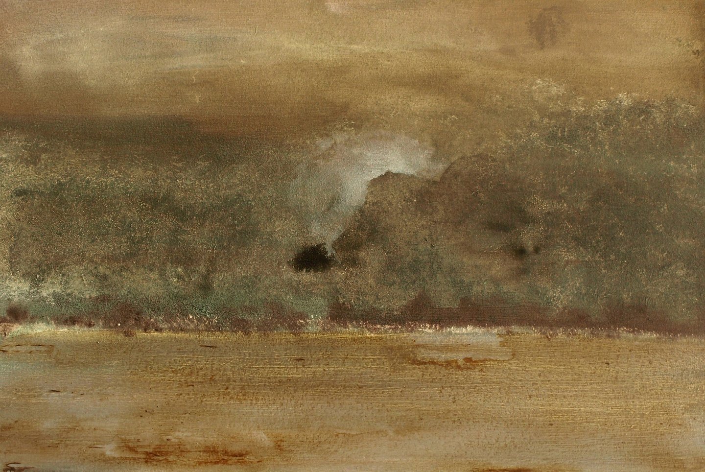 Jaï - Acrylique sur toile "Une solitude plus grande" 81x54cm - Collection "Les grands Espaces " 2025